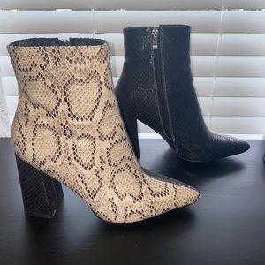 Split-tone snake booties